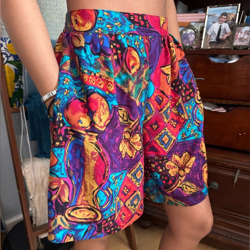 Mervyns 80s High Waist Rayon Shorts